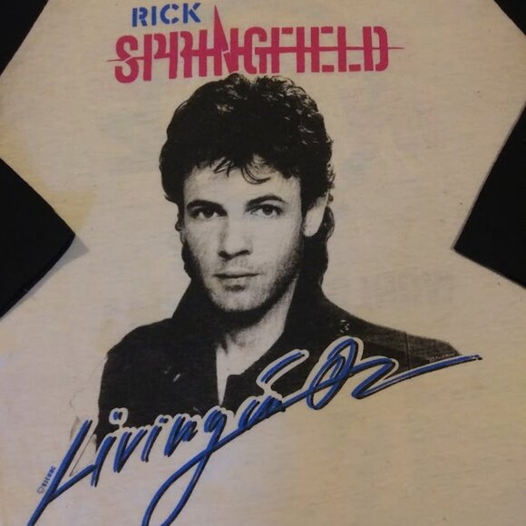 Vintage Original Rick Springfield Living In Oz World Tour 1983 Small T-shirt - Picture 2 of 9